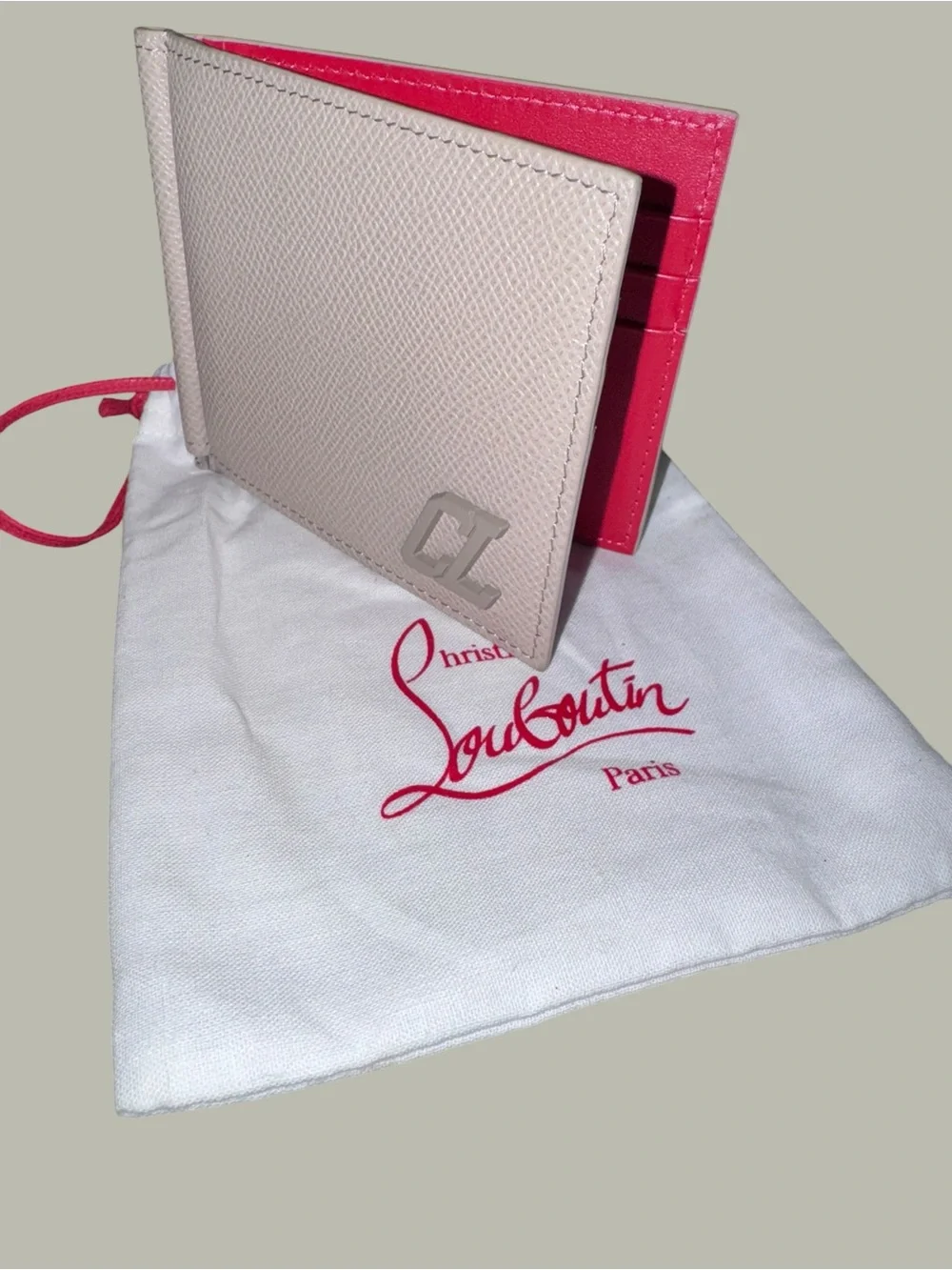 Christian Louboutin Groovy Money Clip Leather Wallet New